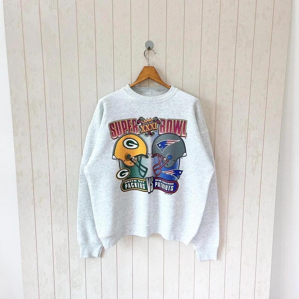 90S Packers Vs Patriots  1997 Nfl Size L